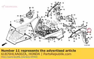 honda 61870HL4A00ZA b?otnik, l. ks. *nh1* czarny - Dół