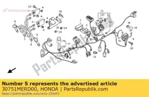 Honda 30751MERD00 cap assy., alta tensión ( - Lado inferior
