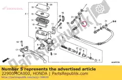 Here you can order the hose comp., clutch from Honda, with part number 22900MCA000: