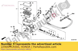 Honda 22900MCA000 slangcomp., koppeling - Onderkant