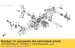 honda 24328MENA30 plaat, gids - Onderkant