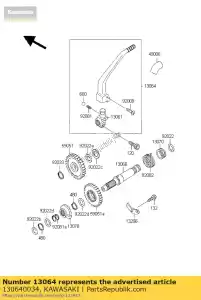 kawasaki 130640034 levier-assy-kick, pédale klx300a6 - La partie au fond