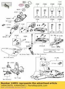 kawasaki 140910659 cover,key cylinder zg1400a8f - Bottom side