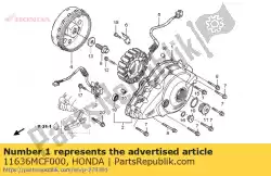 Qui puoi ordinare guarnizione, a. C. Coperchio del generatore da Honda , con numero parte 11636MCF000: