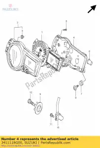 Suzuki 3411118G00 boîtier, compteur de vitesse - La partie au fond