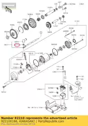 Ici, vous pouvez commander le écrou, 6 mm zx1000-c1 auprès de Kawasaki , avec le numéro de pièce 922100188: