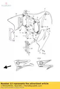 suzuki 1785329E00 slang, rdtr verbinding - Onderkant