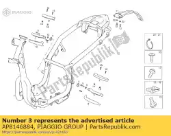 achterste voetsteun. Lh van Piaggio Group, met onderdeel nummer AP8146884, bestel je hier online: