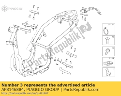 Aprilia AP8146884, Reposapiés trasero. lh, OEM: Aprilia AP8146884