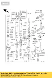 Ici, vous pouvez commander le tube-fourche intérieur, lh kx85-a1 auprès de Kawasaki , avec le numéro de pièce 440131484: