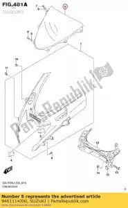 suzuki 9461114J00 parabrisas - Lado inferior