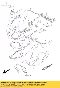 Suzuki 9441002F2033J cowling,side,r - Bottom side