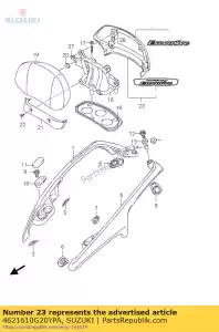 Suzuki 4621610G20YPA cover,pillion r - Bottom side