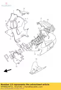 Suzuki 9449824F01 carenado, debajo, c - Lado inferior