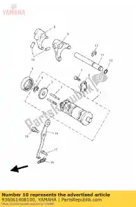 yamaha 936061408100 pin,dowel(296) - Bottom side