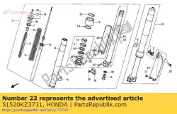 pipe comp., l. Slid van Honda, met onderdeel nummer 51520KZ3731, bestel je hier online: