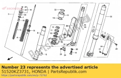 Honda 51520KZ3731, Pipe comp.,l.slid, OEM: Honda 51520KZ3731