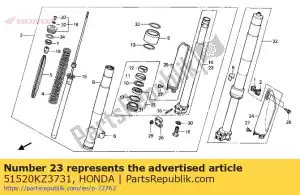 Honda 51520KZ3731 comp. tubo, l.slid - Lado inferior