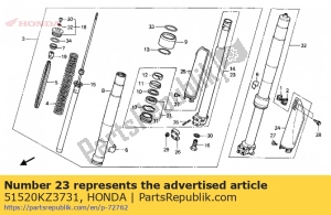 Honda 51520KZ3731 pipe comp.,l.slid - Bottom side