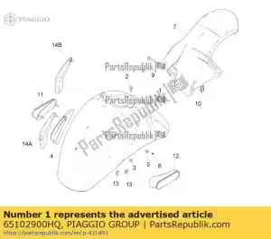 Piaggio Group 65102900HQ vorderradkotfl? el - Dół