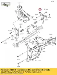 beugel-comp-engine, rh er250cd van Kawasaki, met onderdeel nummer 310590009, bestel je hier online: