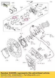 Aquí puede pedir aceite de sello zx750-n1 de Kawasaki , con el número de pieza 920491450: