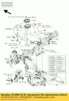 51085536515D, Kawasaki, depósito-combustible-compuesto, c.p.blue er650a kawasaki er-6n 650 2008, Nuevo