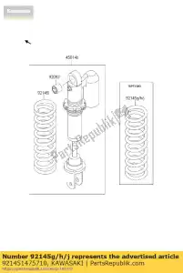 Kawasaki 921451475710 spring,shock,k=46.1n/mm, - Bottom side