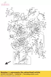 paneel, voorkant (1258 van Yamaha, met onderdeel nummer 2CMF339100P1, bestel je hier online: