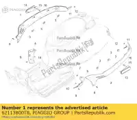 62113800T8, Piaggio Group, seitenverkleidung rechts     , Novo