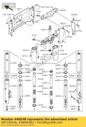 Ici, vous pouvez commander le couvercle-fourche, intérieur, rh auprès de Kawasaki , avec le numéro de pièce 440330028: