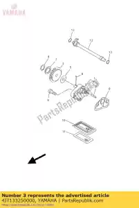 Yamaha 4JT133250000 gear, pump driven - Bottom side