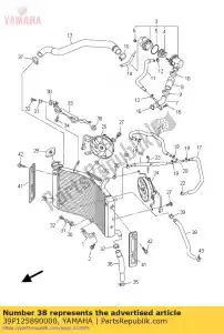 yamaha 39P125890000 tuyau 6 - La partie au fond