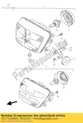 Qui puoi ordinare copertura, zoccolo da Suzuki , con numero parte 3517326B20: