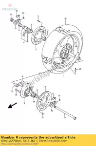 Suzuki 6941227A00 espaciador, cal.brkt - Lado inferior