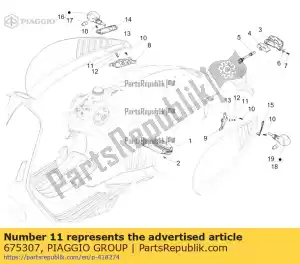 Piaggio Group 675307 nuez - Lado inferior