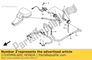 Honda 17245MAL600 tubo, sfiato aria - Il fondo