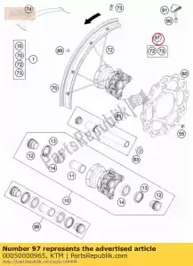 ktm 00050000965 kit raggi anteriore '17 - Il fondo