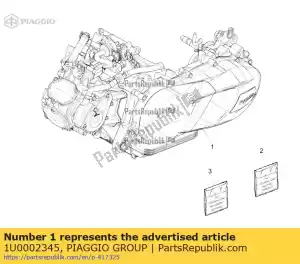 Piaggio Group 1U0002345 motore 150 4v e4 h2o vesp - Il fondo