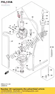 Suzuki 1339428E00 clip, aguja - Lado inferior