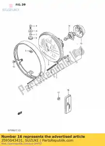 suzuki 3595043431 refletor, refle - Lado inferior