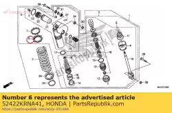 regelaar, veer van Honda, met onderdeel nummer 52422KRNA41, bestel je hier online: