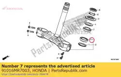 Here you can order the bearing, head pipe(ntn) from Honda, with part number 91016MR7003: