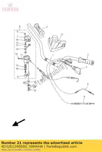 yamaha 4D3261240000 protector, handlebar - Bottom side