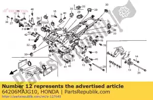 honda 64206MAJG10 guardia, r. motor - Lado inferior