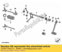 Here you can order the shifting fork 2nd gear from BMW, with part number 23007700271: