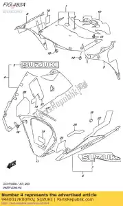 suzuki 9440017K00YKV cowling comp,under,r - Bottom side