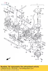 Suzuki 1360547070 screw,throttle - Bottom side