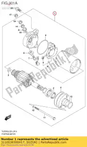 suzuki 3110038300H17 motor de arranque - Lado inferior