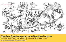 Ici, vous pouvez commander le cordon, haute tension (4) auprès de Honda , avec le numéro de pièce 30734MAT000:
